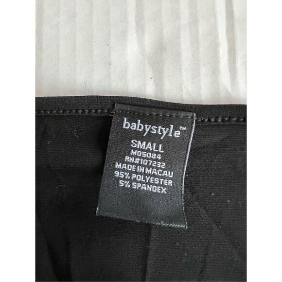 Baby style size small short sleeve faux wrap black dress - Picture 6 of 7